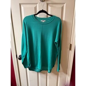 Women's Long Sleeve Max Studio Tunic‎ Size Large Teal-Very Soft